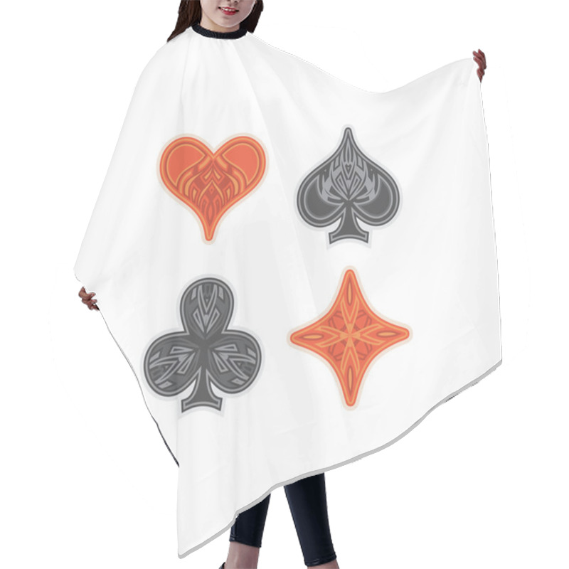 Personality  Gambling Cards Simple Ornament Hair Cutting Cape