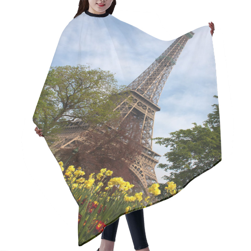 Personality  Eiffel Tower With Flowers, Paris Hair Cutting Cape