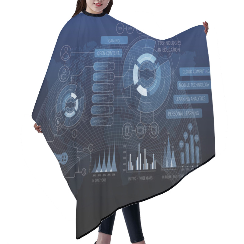 Personality  Innovative Networking Interface . Mixed Media Hair Cutting Cape