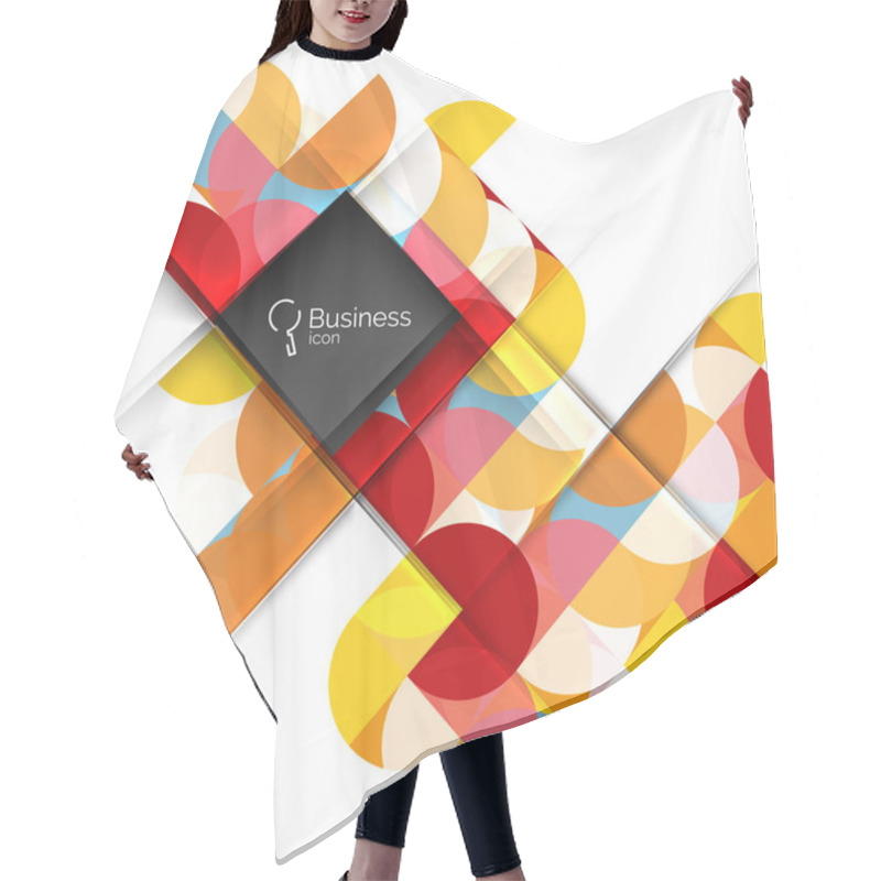 Personality  Vector Abstract Geometric Composition Hair Cutting Cape