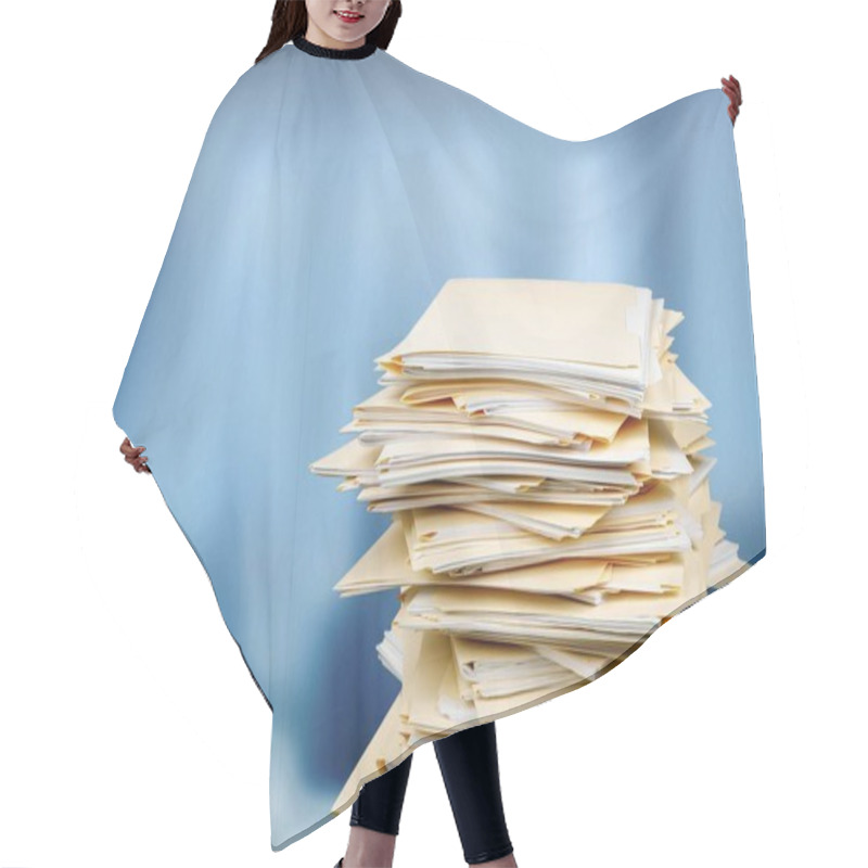 Personality  File Folders With Documents Hair Cutting Cape