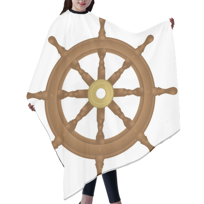 Personality  Boat Steering Wheel Hair Cutting Cape