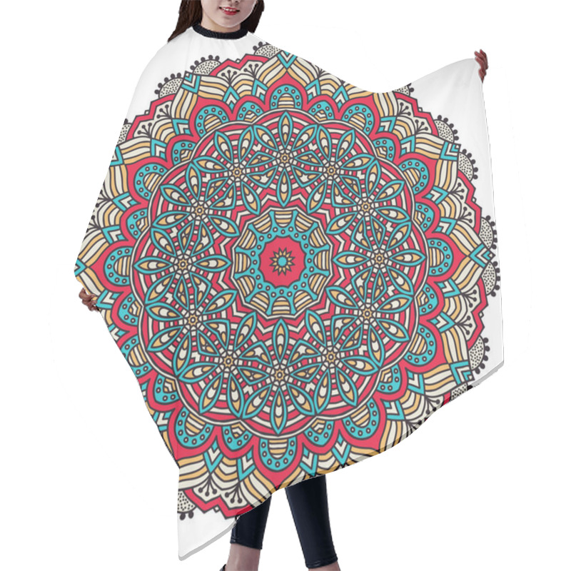 Personality  Round Ornament Pattern. Hair Cutting Cape