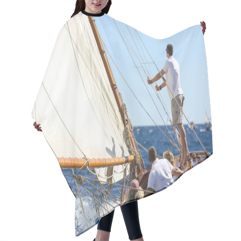 Personality  Sailing Boat Race In French Riviera  Hair Cutting Cape