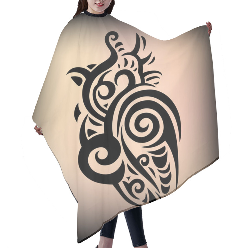 Personality  Decorative Heart. Ethnic Pattern. Hair Cutting Cape