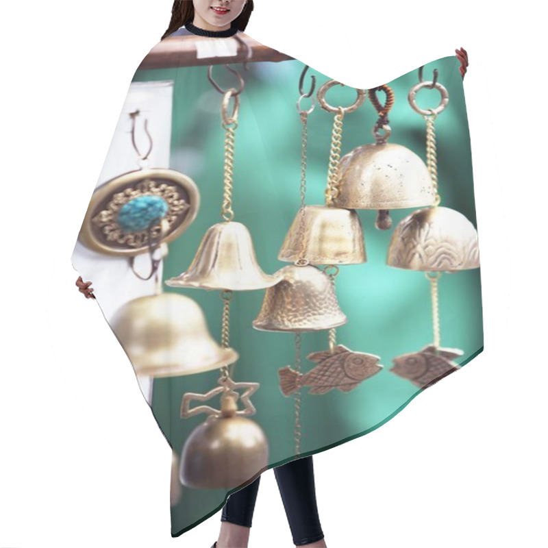 Personality  Little Bells With Small Fishes Hair Cutting Cape