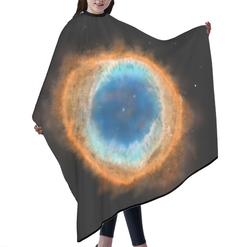 Personality  Galaxy : Ring Nebula M57, Illustration Hair Cutting Cape