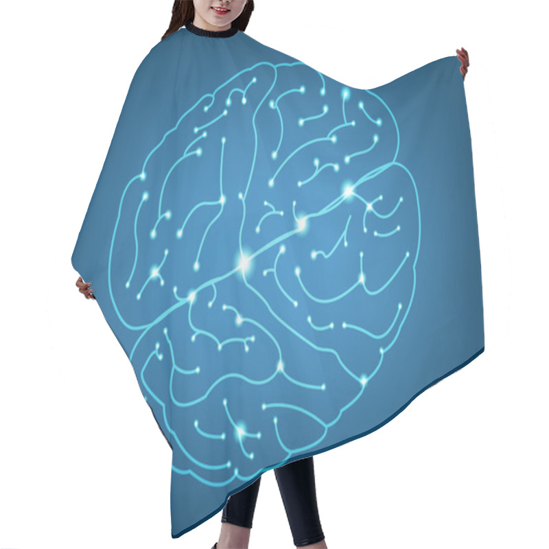 Personality  Abstract Left And Right Brain Function Illustration Hair Cutting Cape