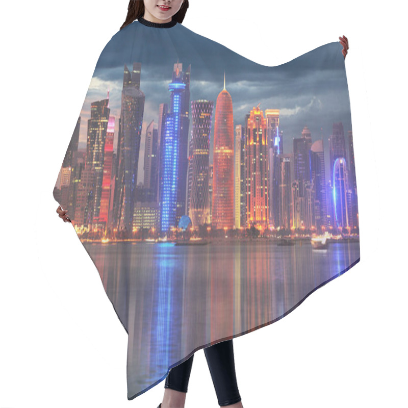 Personality  Doha Skyline, Qatar Hair Cutting Cape