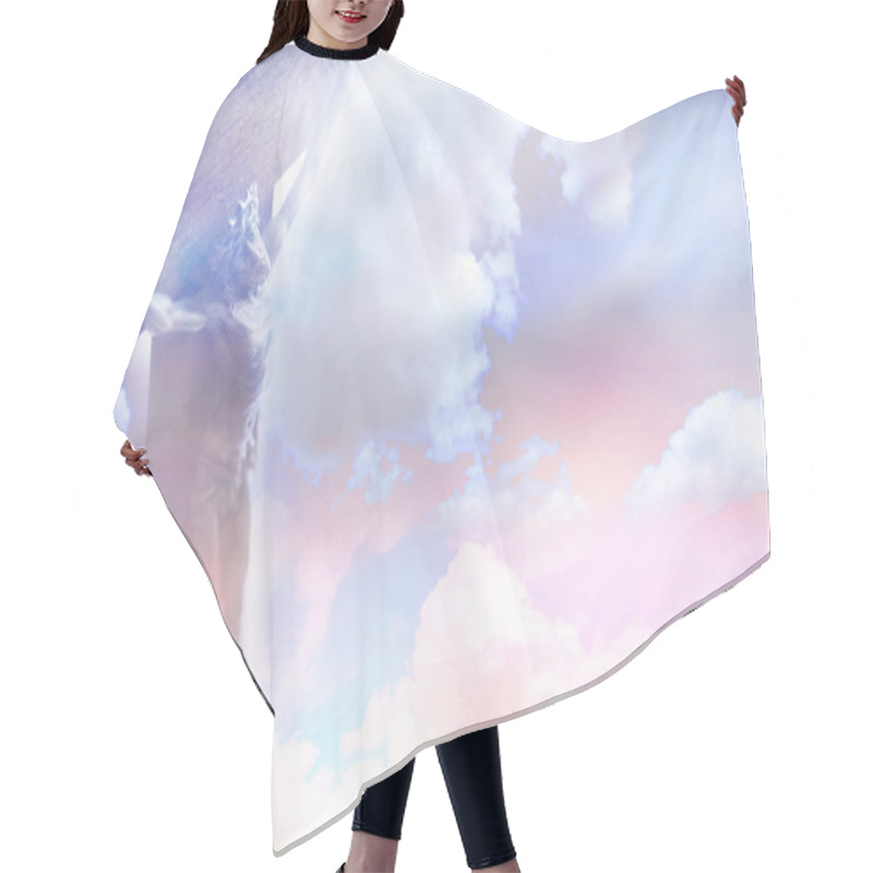 Personality  The Cross Of Jesus Christ And Beautiful Clouds Hair Cutting Cape