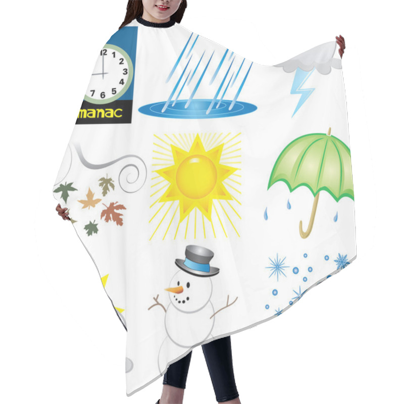 Personality  Weather Icons Hair Cutting Cape