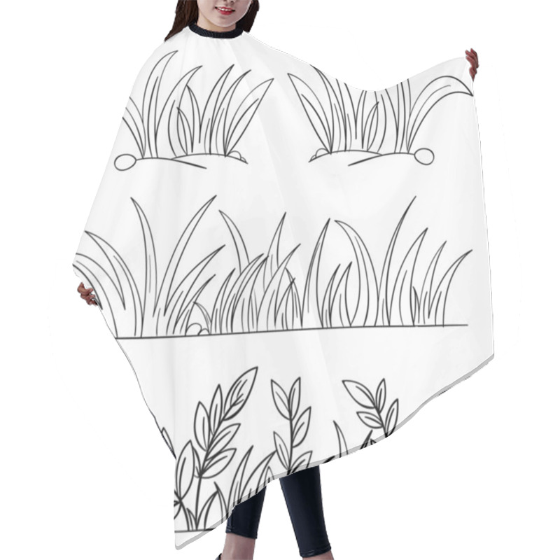 Personality  Grass Hair Cutting Cape