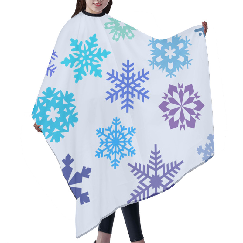 Personality  Seamless Pattern From Snowflakes Hair Cutting Cape