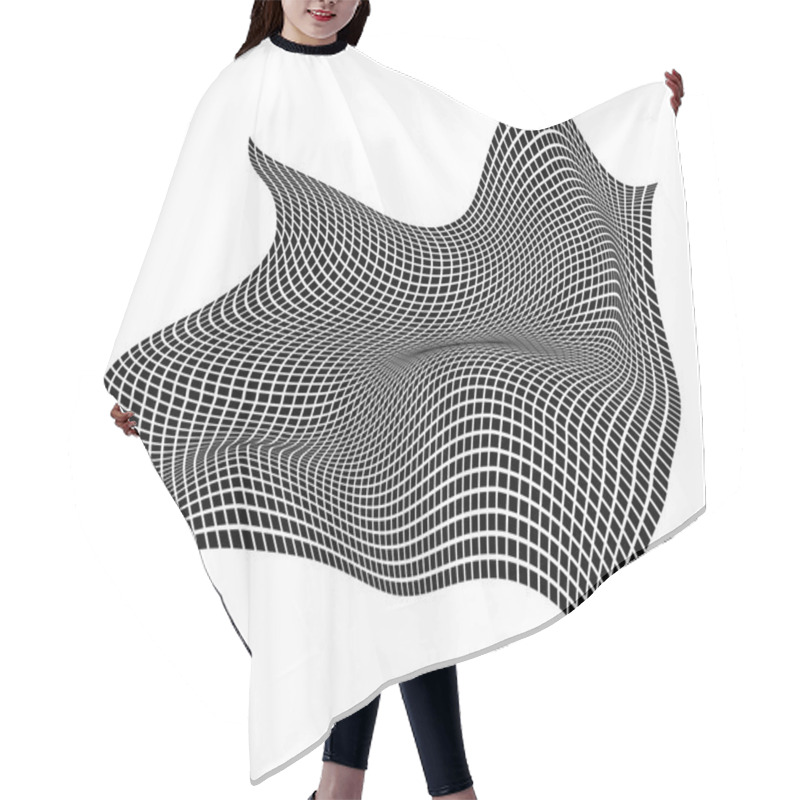 Personality  Squares Wavy Design Hair Cutting Cape