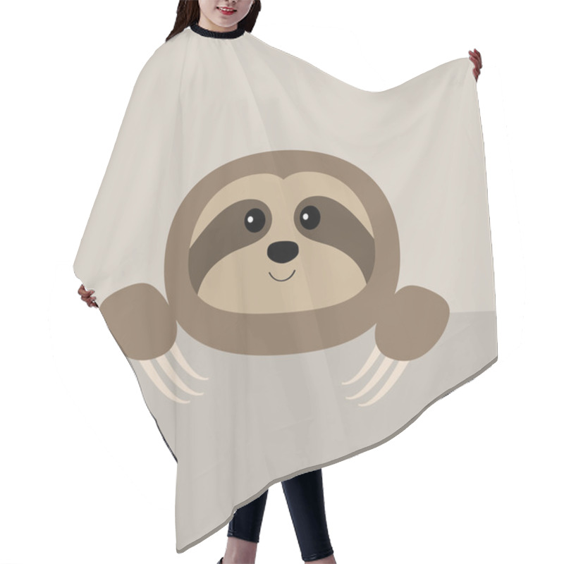 Personality  Sloth Face And Hands Hair Cutting Cape