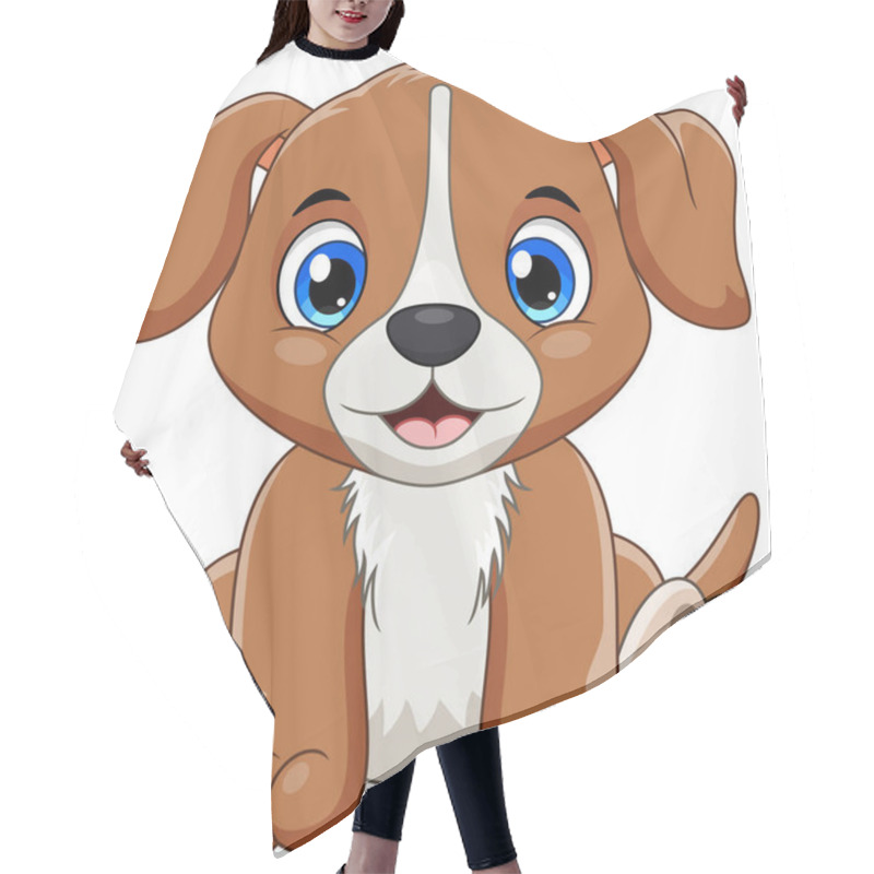 Personality  Cartoon Cute Baby Dog Sitting Hair Cutting Cape