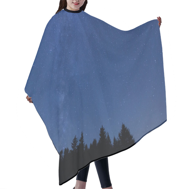 Personality  Blue Night Sky With Stars And Visible Milky Way Hair Cutting Cape