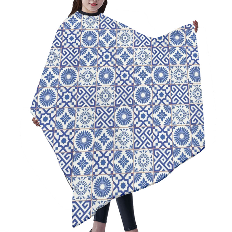 Personality  Stylish Seamless Pattern Patchwork  Hair Cutting Cape