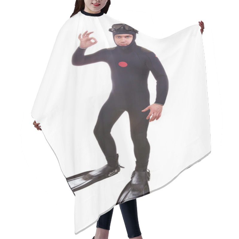 Personality  Diver Isolated Hair Cutting Cape