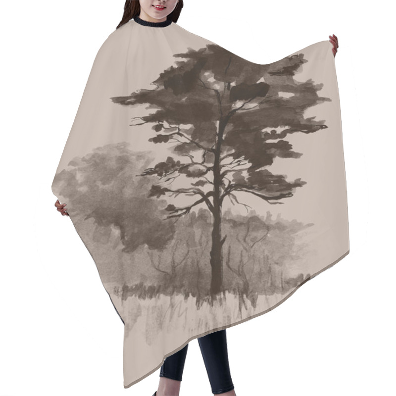 Personality  Pine Tree Hair Cutting Cape