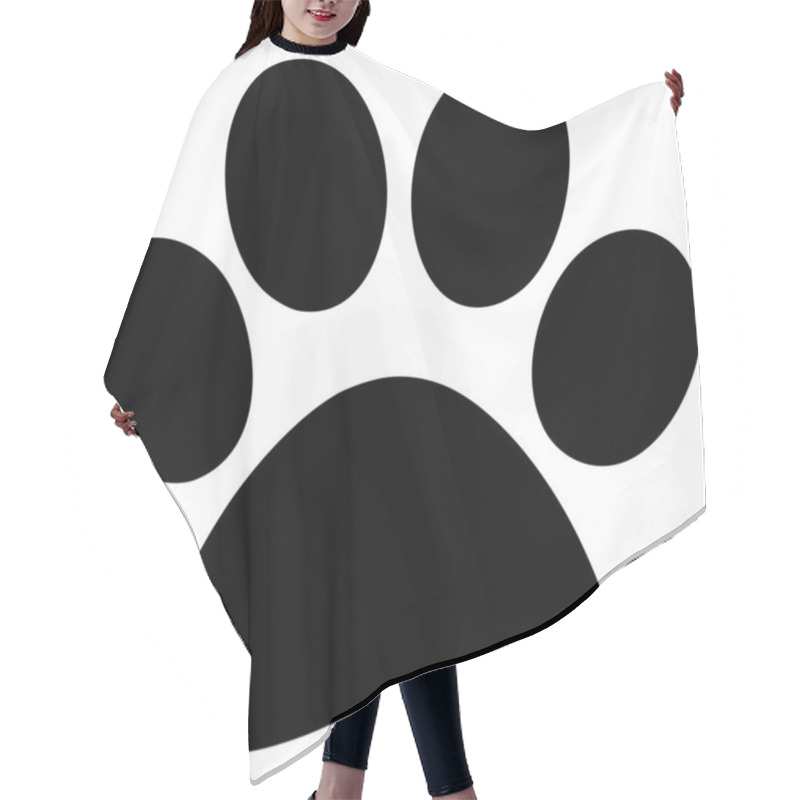 Personality  Paw Print - A Cartoon Illustration Of A Paw Print. Hair Cutting Cape