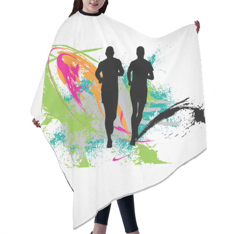 Personality  Jogger, Sport Illustration Hair Cutting Cape