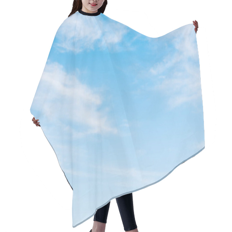 Personality  Beautiful White Cloud On Blue Sky Background Hair Cutting Cape