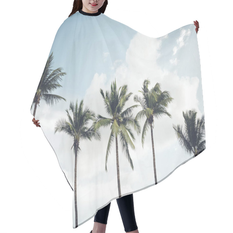 Personality  Coconut Palm Trees Hair Cutting Cape