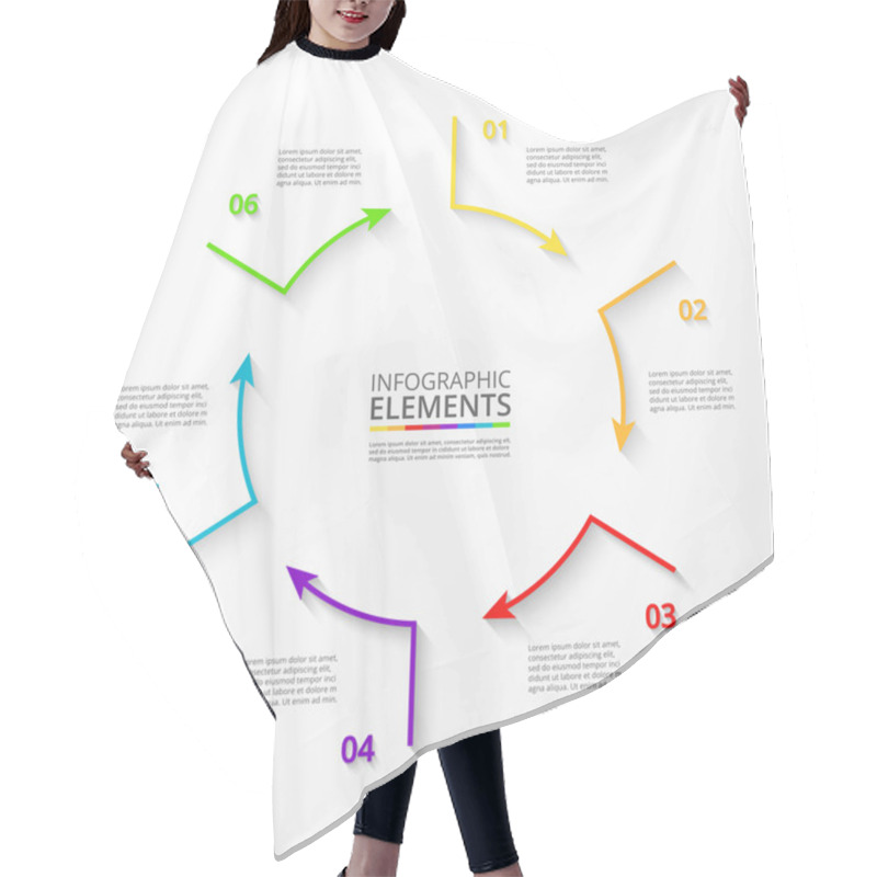 Personality  Vector Business Template For Presentation. Hair Cutting Cape