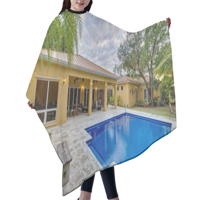 Personality  Swimming Pool Backyard. Hair Cutting Cape