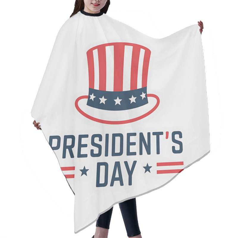 Personality  President's Day Hat With Patriotic Design Hair Cutting Cape