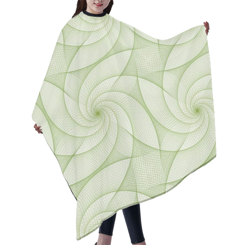 Personality  Green Repeating Fractal Line Pattern Design Hair Cutting Cape