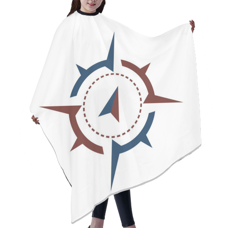 Personality  Compass Icon Graphic Vector Design Illustration Hair Cutting Cape