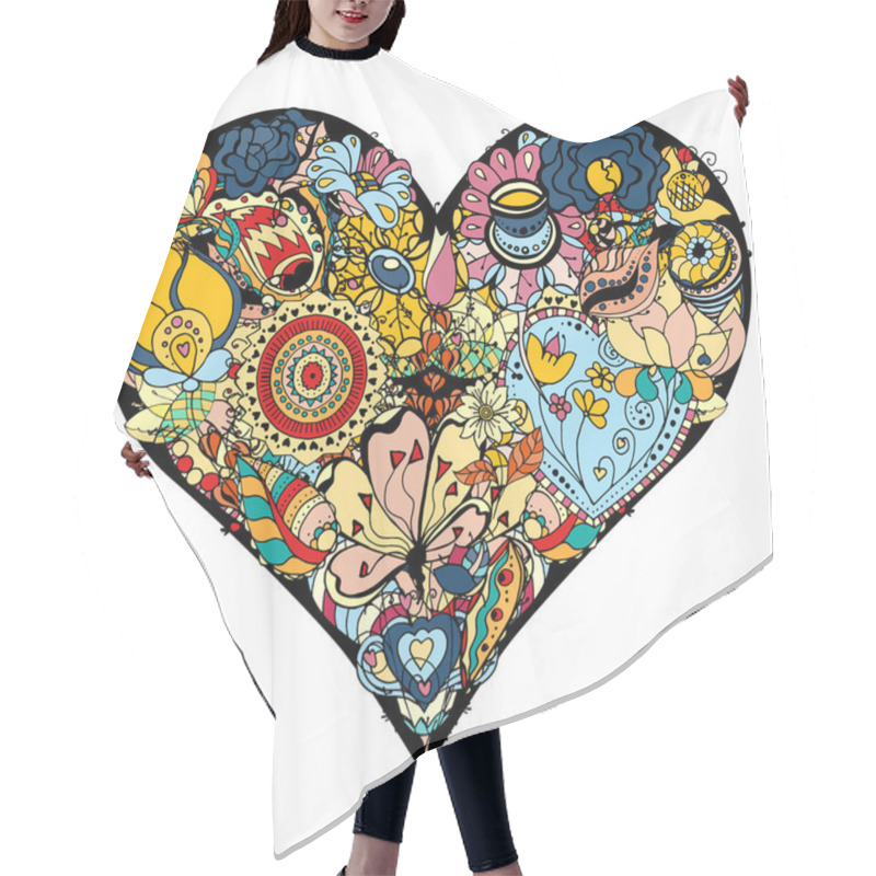 Personality  Heart Of Flower Hair Cutting Cape