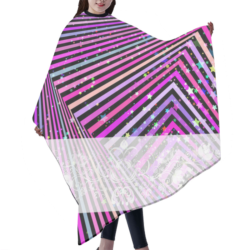 Personality  Striped Holiday Frame Hair Cutting Cape