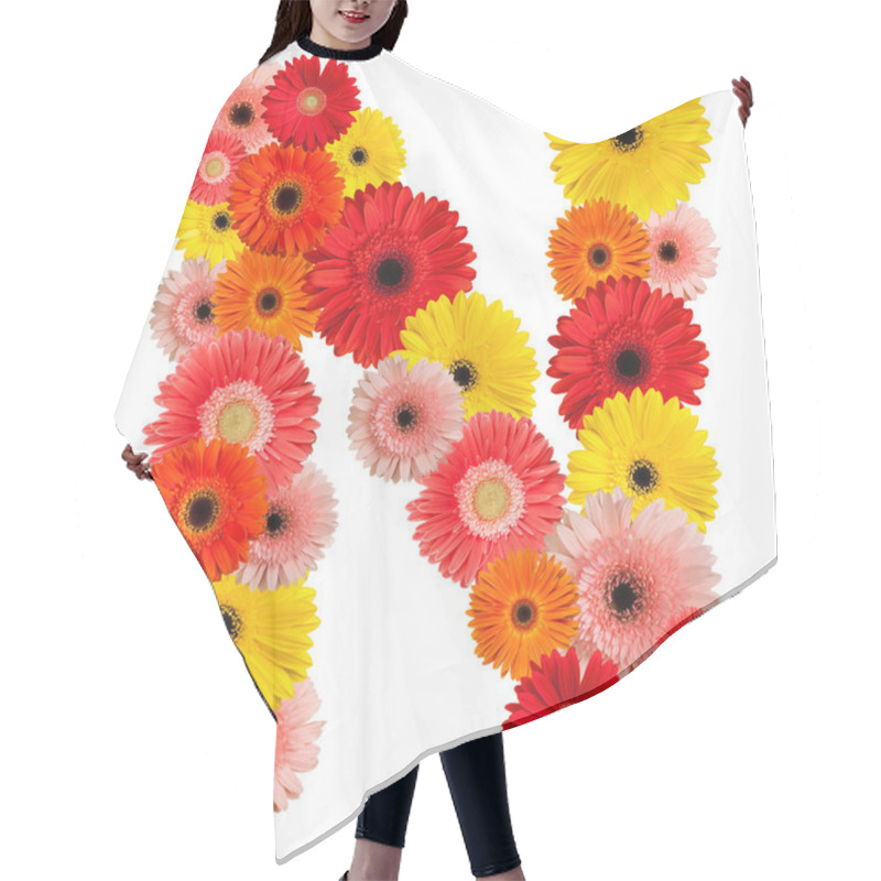 Personality  Beautiful Alphabet Of Flowers Hair Cutting Cape