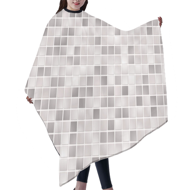 Personality  Seamless Grey Square Tiles Pattern Hair Cutting Cape