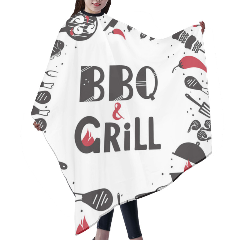 Personality  bbq and grill hair cutting cape