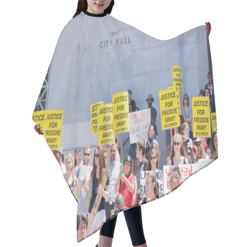 Personality  Group Of People Holding Signs Hair Cutting Cape