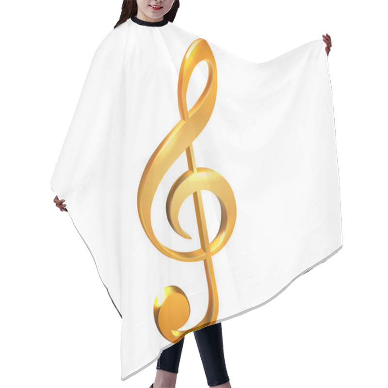 Personality  Gold Treble Clef Hair Cutting Cape