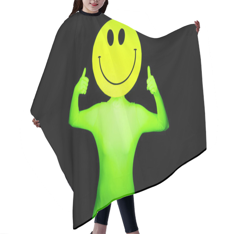 Personality  Sexy Acid Smiley Rave Dancer Hair Cutting Cape