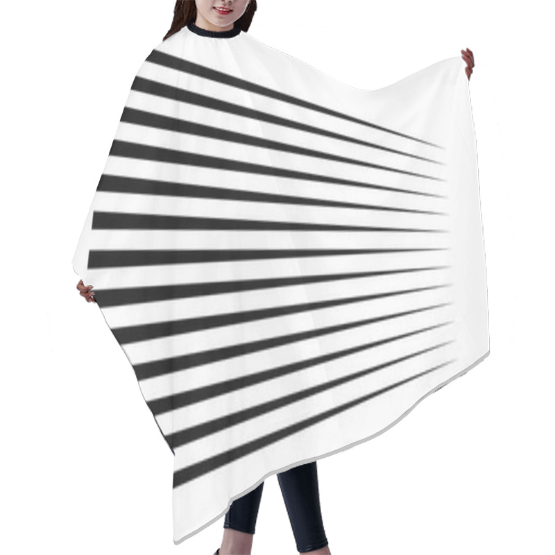 Personality  3d Lines. Straight Parallel Stripes In Perspective. Strips, Stre Hair Cutting Cape