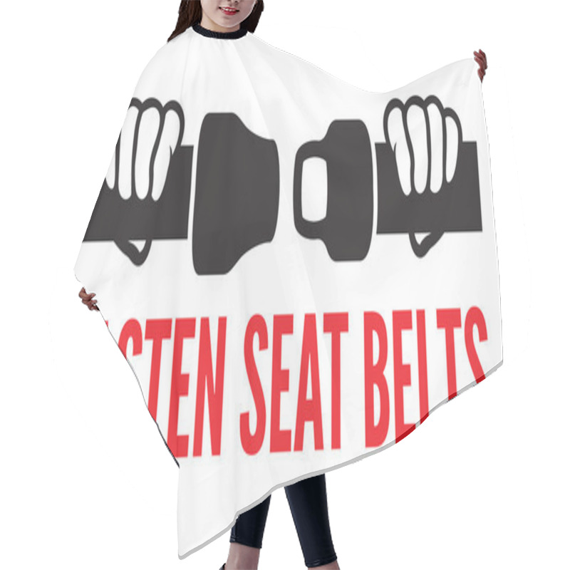 Personality  Fasten Your Seat Belts Icon Hair Cutting Cape