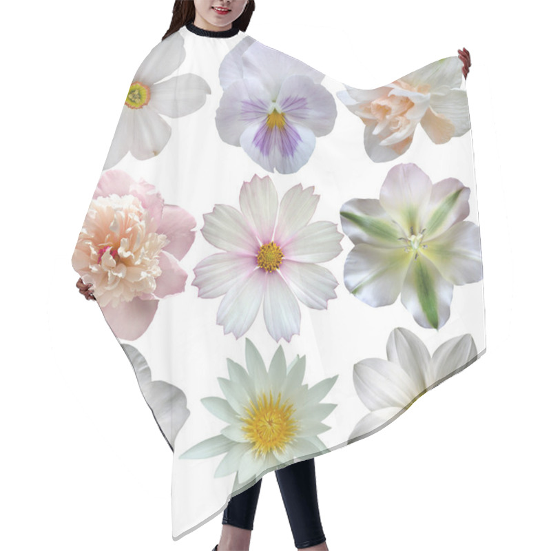 Personality  Set Of White Spring  Flowers Hair Cutting Cape