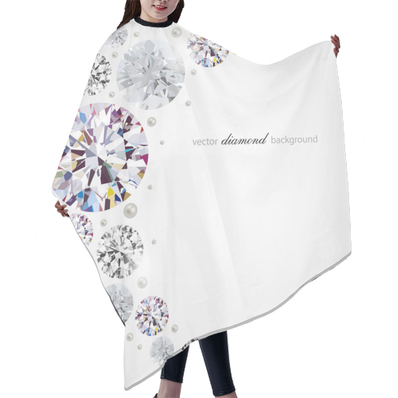 Personality  Diamond Background Hair Cutting Cape