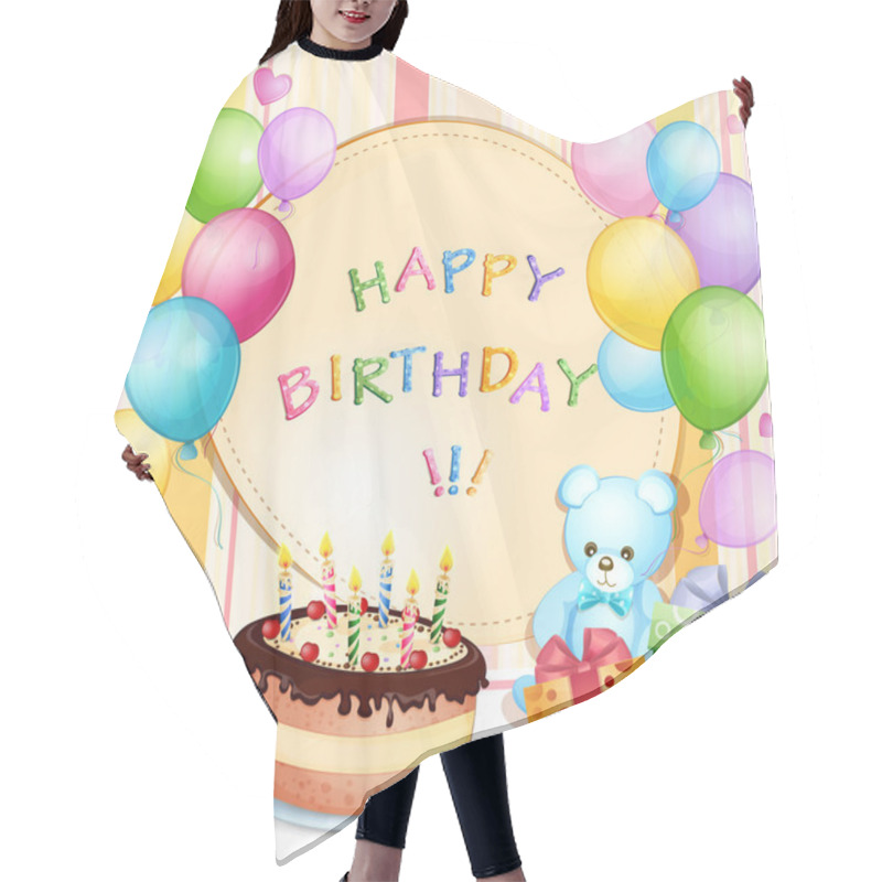 Personality  Birthday Card Hair Cutting Cape