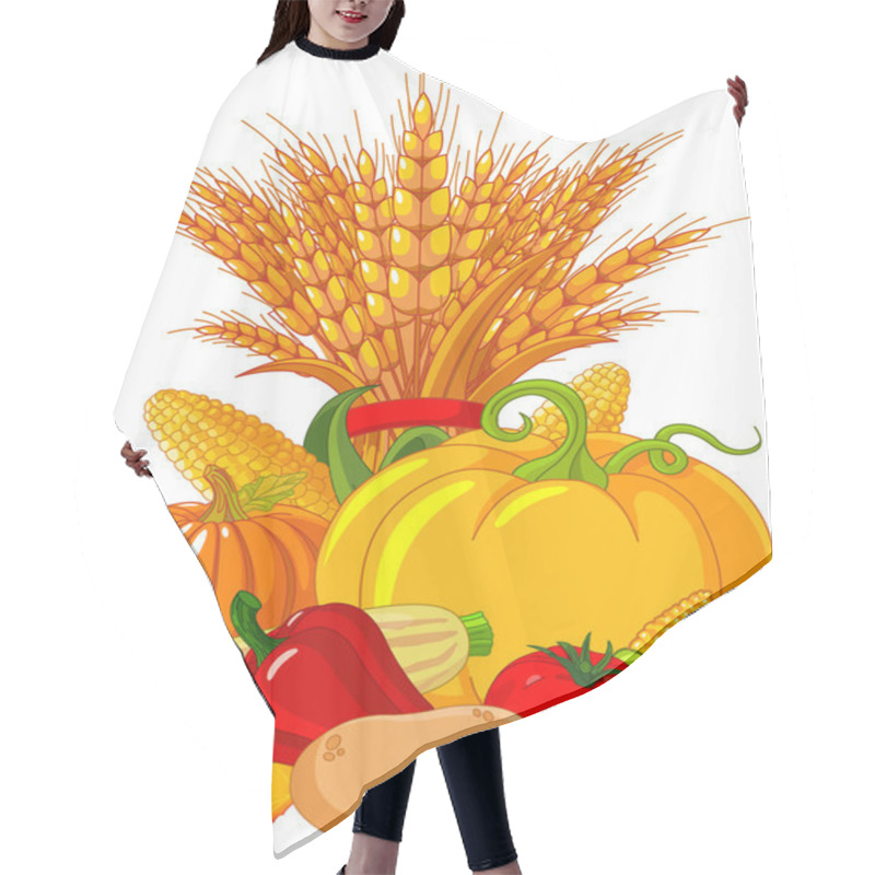 Personality  Thanksgiving Harvest Design Hair Cutting Cape