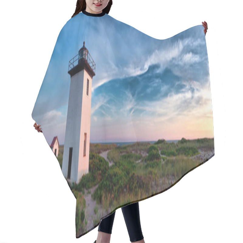 Personality  Wood End Lighthouse During Sunset In Provincetown, Massachusetts, USA. Panoramoc View Hair Cutting Cape