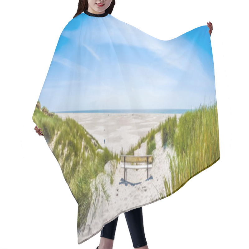 Personality  Beautiful Tranquil Dune Landscape And Long Beach At North Sea, Germany Hair Cutting Cape