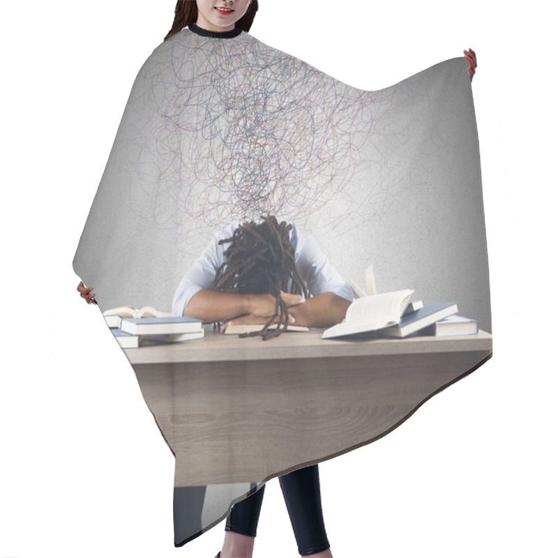 Personality  Man Dreaming Over Books Hair Cutting Cape